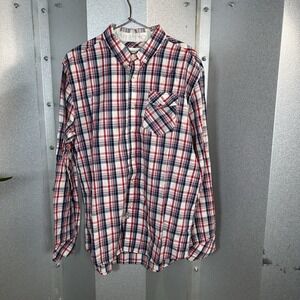 Bridge & Burn Men's XL Plaid Button Down Shirt Workwear Heritage Cotton